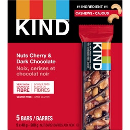 KIND Barres Noix, cerises et chocolat noir, 40 g, 5 unités image