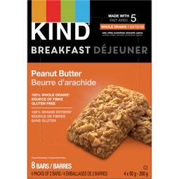 KIND Déjeuner Barres Beurre d'arachide, 50 g, 4 unités image