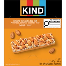 KIND Barres Amandes, caramel et sel de mer, 40 g, 12 unités image