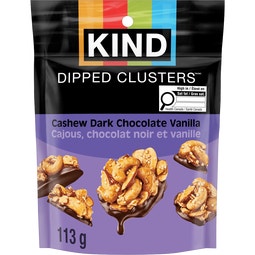 KIND® Dipped Clusters Dark Chocolate Vanilla Cashew, 113g image