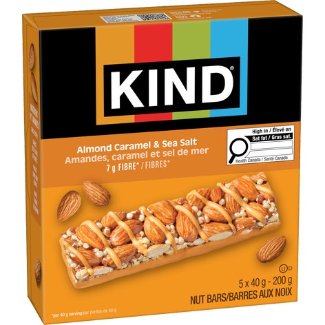 KIND® Almond Caramel & Sea Salt Bars, 40g, 5 Count