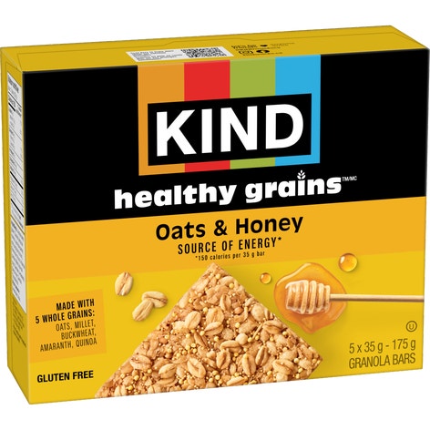KIND® Healthy Grains Oats & Honey with Toasted Coconut Bars, 35g, 5 Count
