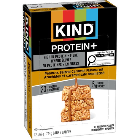 KIND® Arachides et Caramel Salé Aromatisé, 62g, 12 unités