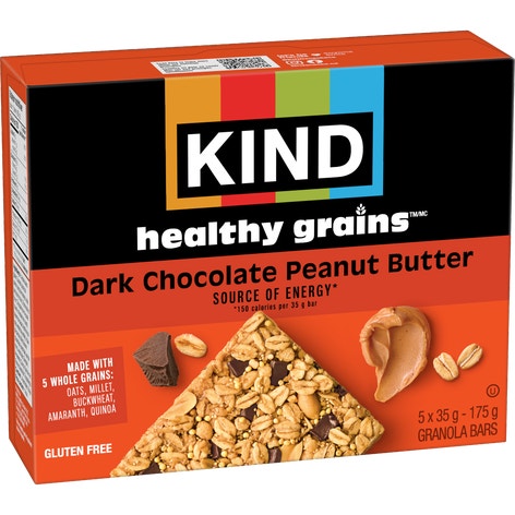 KIND® Healthy Grains Peanut Butter Dark Chocolate, 35g, 5 Count