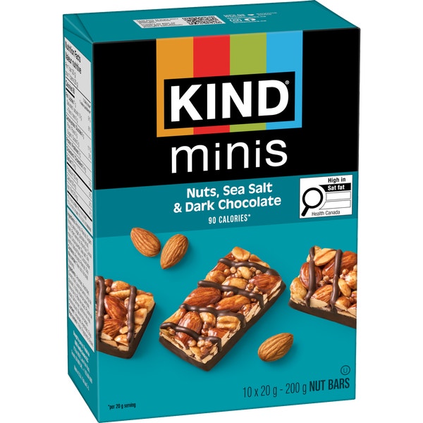 KIND® Minis Nuts Sea Salt & Dark Chocolate Bars, 20g, 10 Count