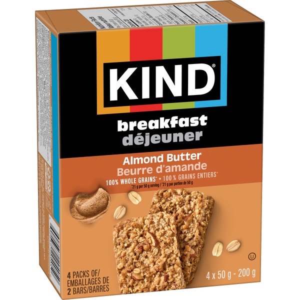 KIND® Breakfast Almond Butter Bars, 50g, 4 Count