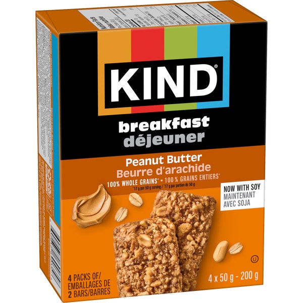 KIND® Breakfast Peanut Butter Bars, 50g, 4 Count