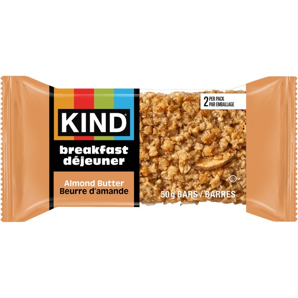 KIND Déjeuner Barres Beurre d'amande, 50 g, 4 unités