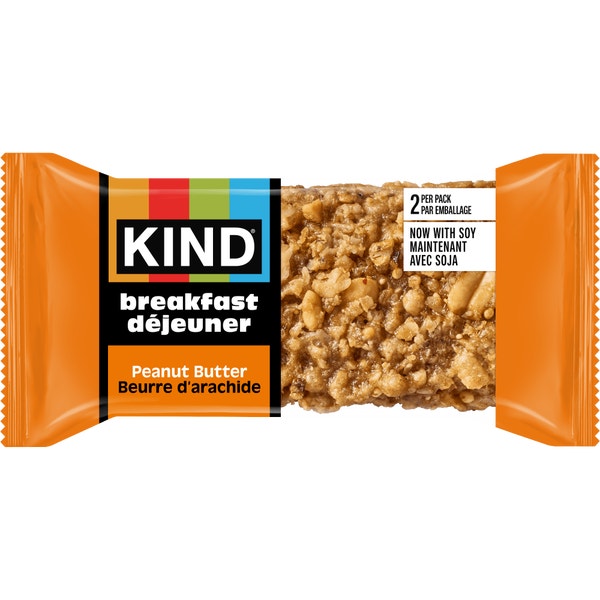 KIND Déjeuner Barres Beurre d'arachide, 50 g, 4 unités
