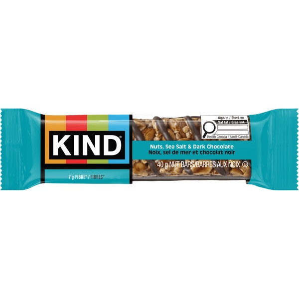 KIND Barres Noix, sel de mer et chocolat noir, 40 g, 12 unités