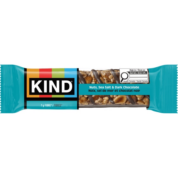 KIND Barres Noix, sel de mer et chocolat noir, 40 g, 12 unités