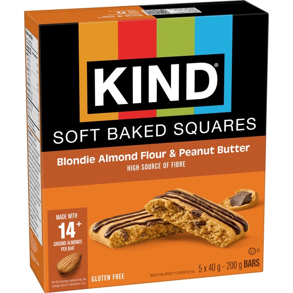 KIND Blondie Farine d'amande et beurre d'arachide, 40g, 5 unités