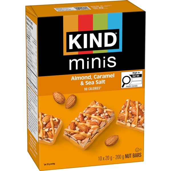 KIND® Minis Almond Caramel & Sea Salt Bars, 20g, 10 Count